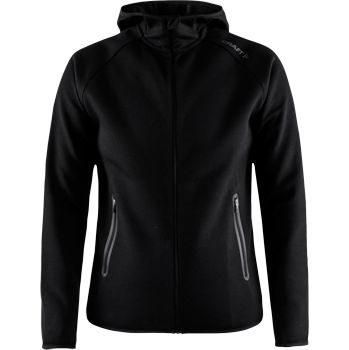 Hoodjacka Craft Emotion FZ, dam svart