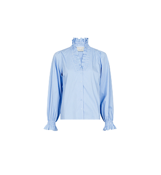 Neo Noir Brielle Stripe Shirt Light Blue