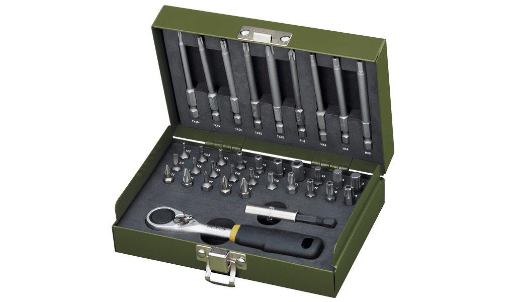 Proxxon Precision engineers bit set, 1/4inches (36-piece)