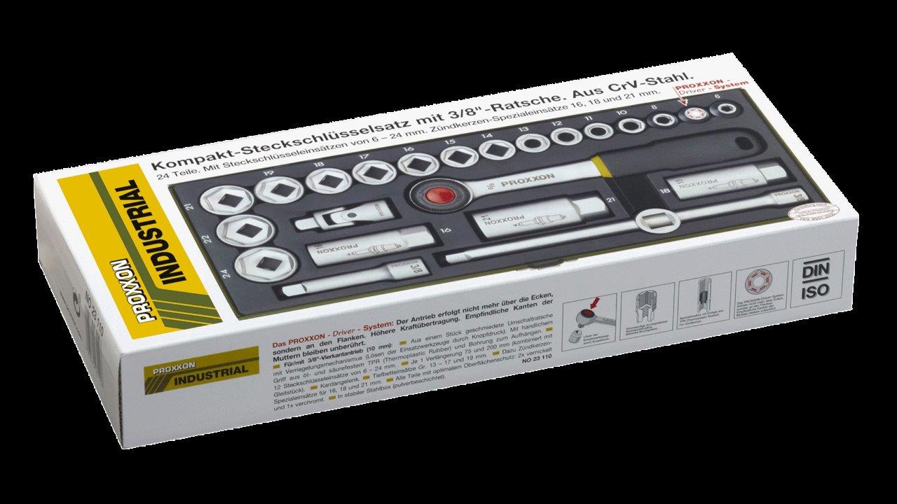 Proxxon Socket set, 3/8inches (24-piece) - 6
