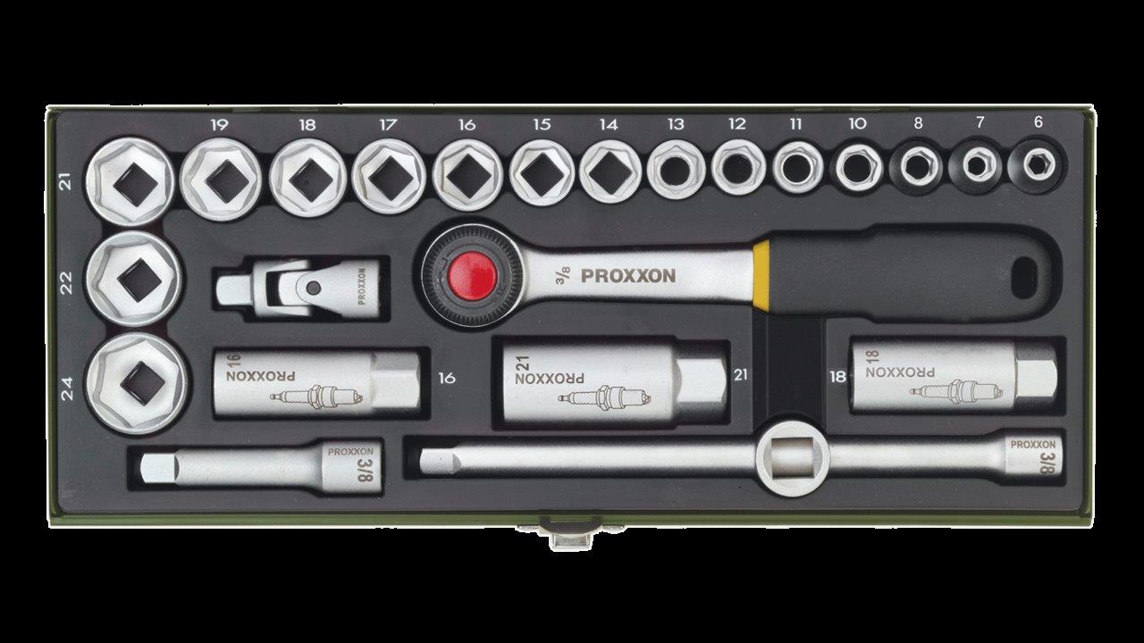 Proxxon Socket set, 3/8inches (24-piece) - 2