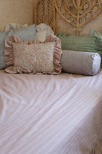 Volangkudde Fleur nougat 40x50