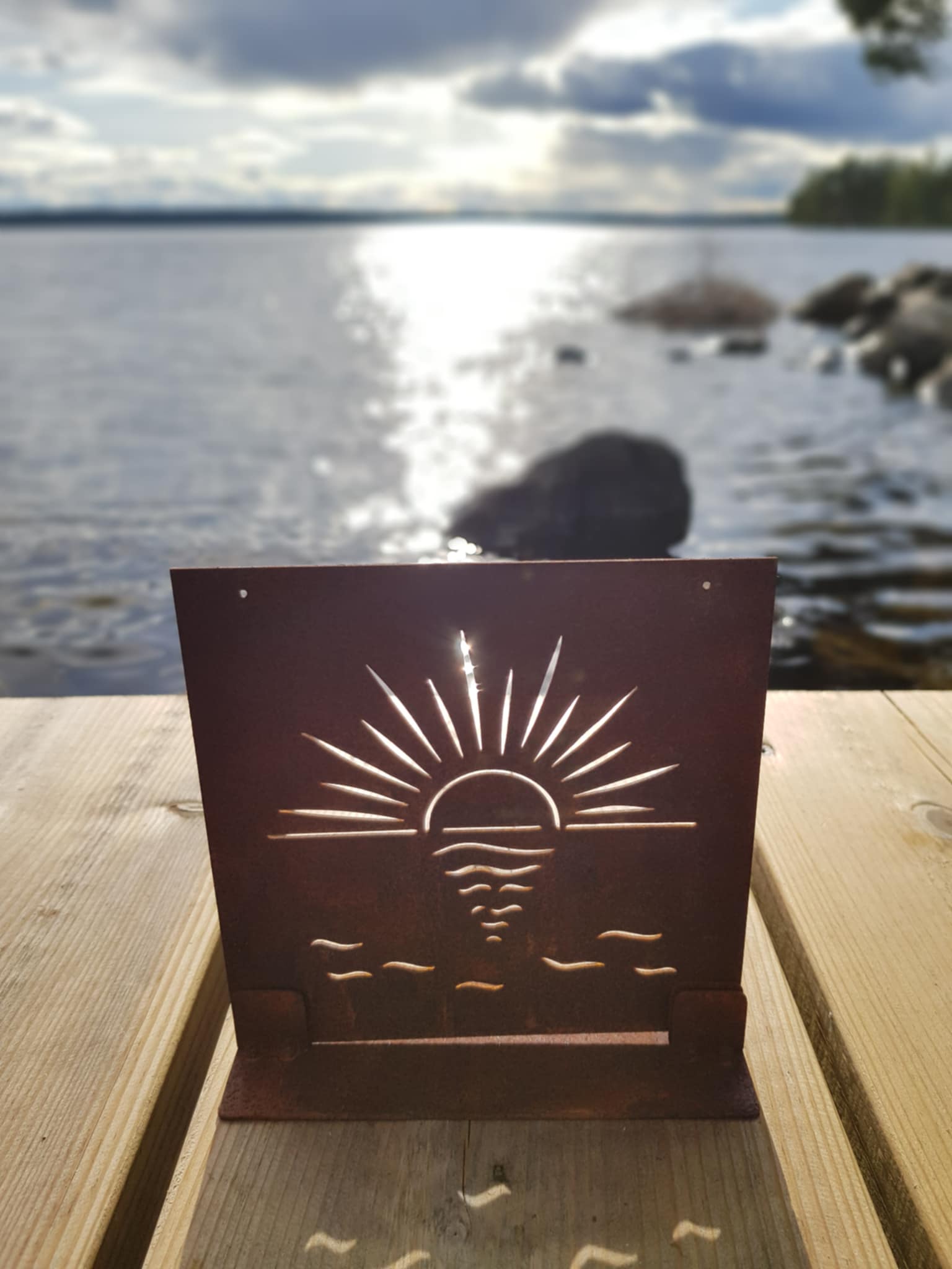 Trädgårdsskylt - Solnedgång  - 2