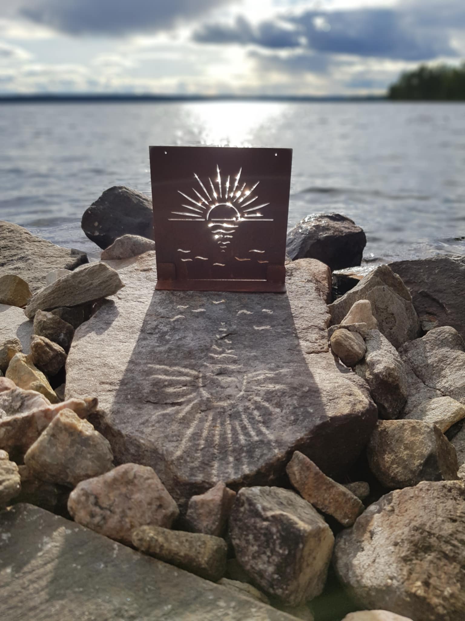 Trädgårdsskylt - Solnedgång 