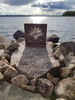 Trädgårdsskylt - Solnedgång 