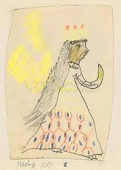 Christmas Angel with Yellow Wings (1885), Postcard