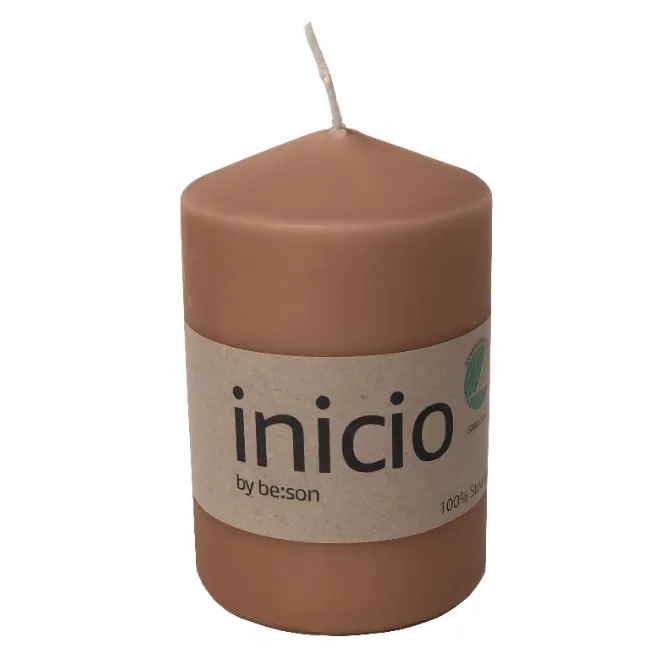 inicio Blockljus Latte 100%stearin 67x100mmPlastad