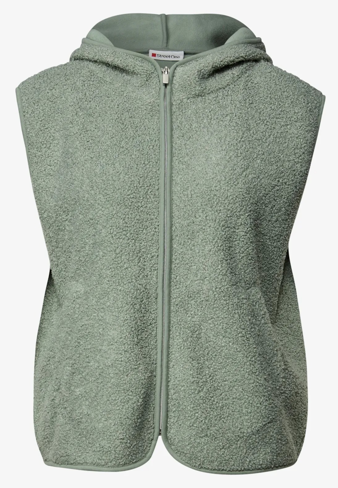 Teddy Vest W. Hoody - Dark Serene Green - Street One