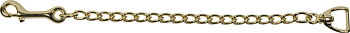 Kjetting i messing med karabinkrok 47 cm
