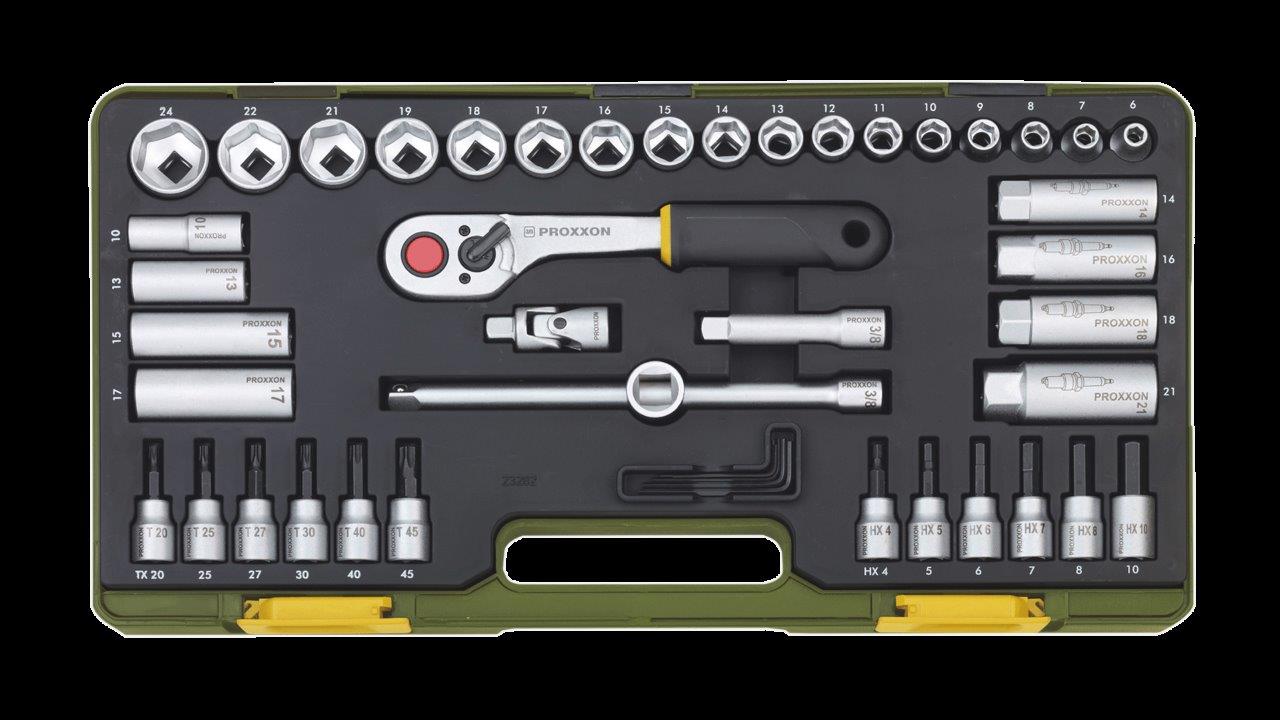Proxxon Compact set, 3/8inches (47-piece) - 2