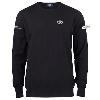 Stickad tröja, merinoull, herr. Cutter & Buck.