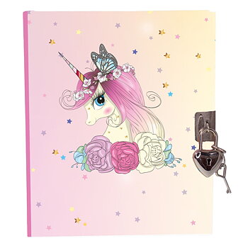Dagbok med Lås, Unicorn - Tinka