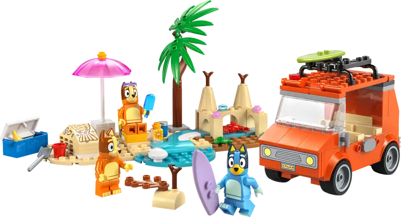 LEGO Bluey 11202 Blueys familjetur till stranden - 2
