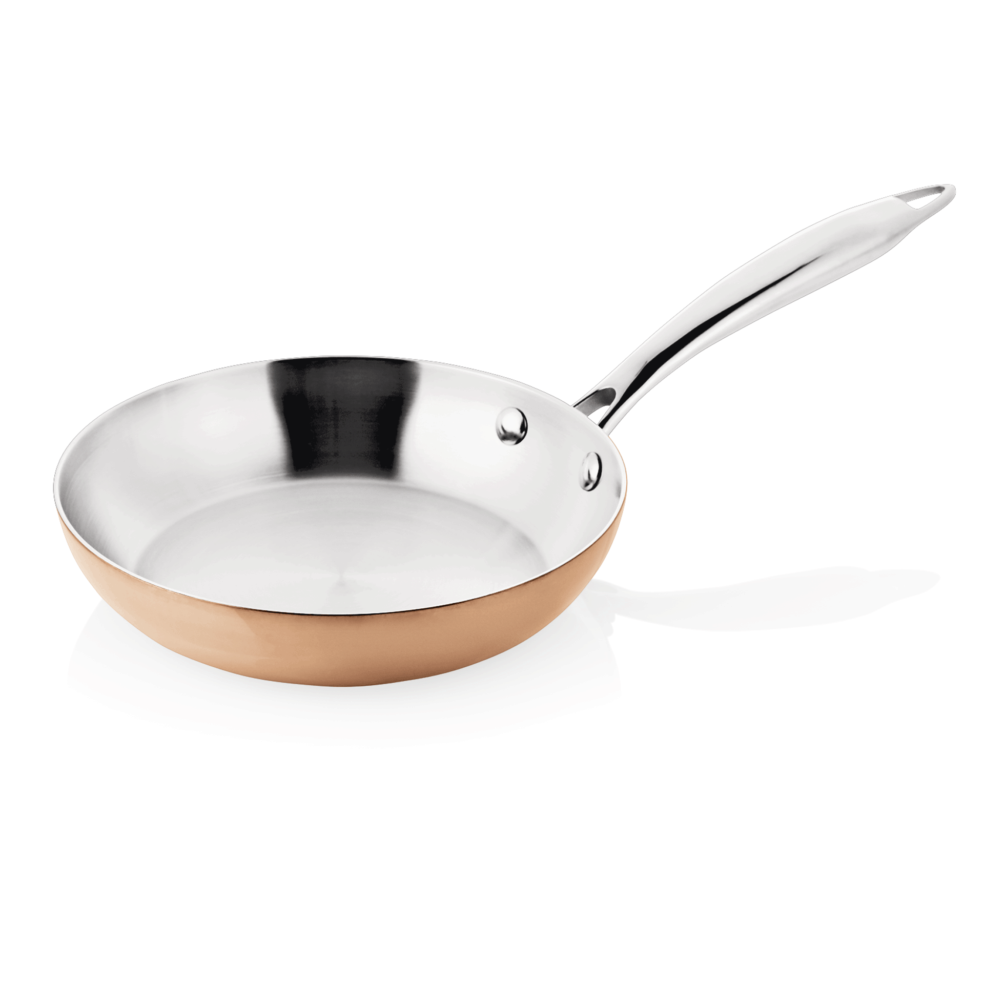 Koppar stekpannor med rostfri insida i 3-ply  - 4
