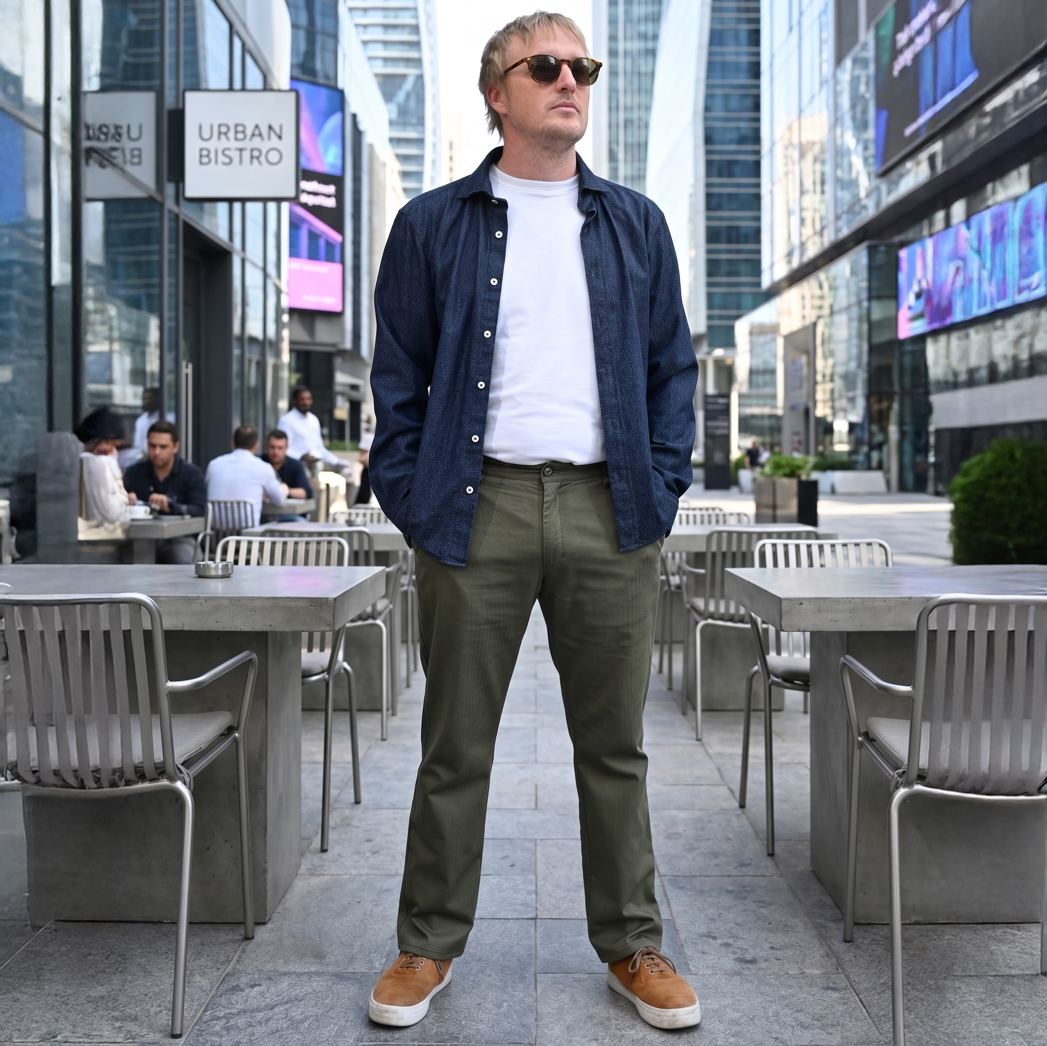 Swedish lightweight chinos regular 100% cotton army green/olive