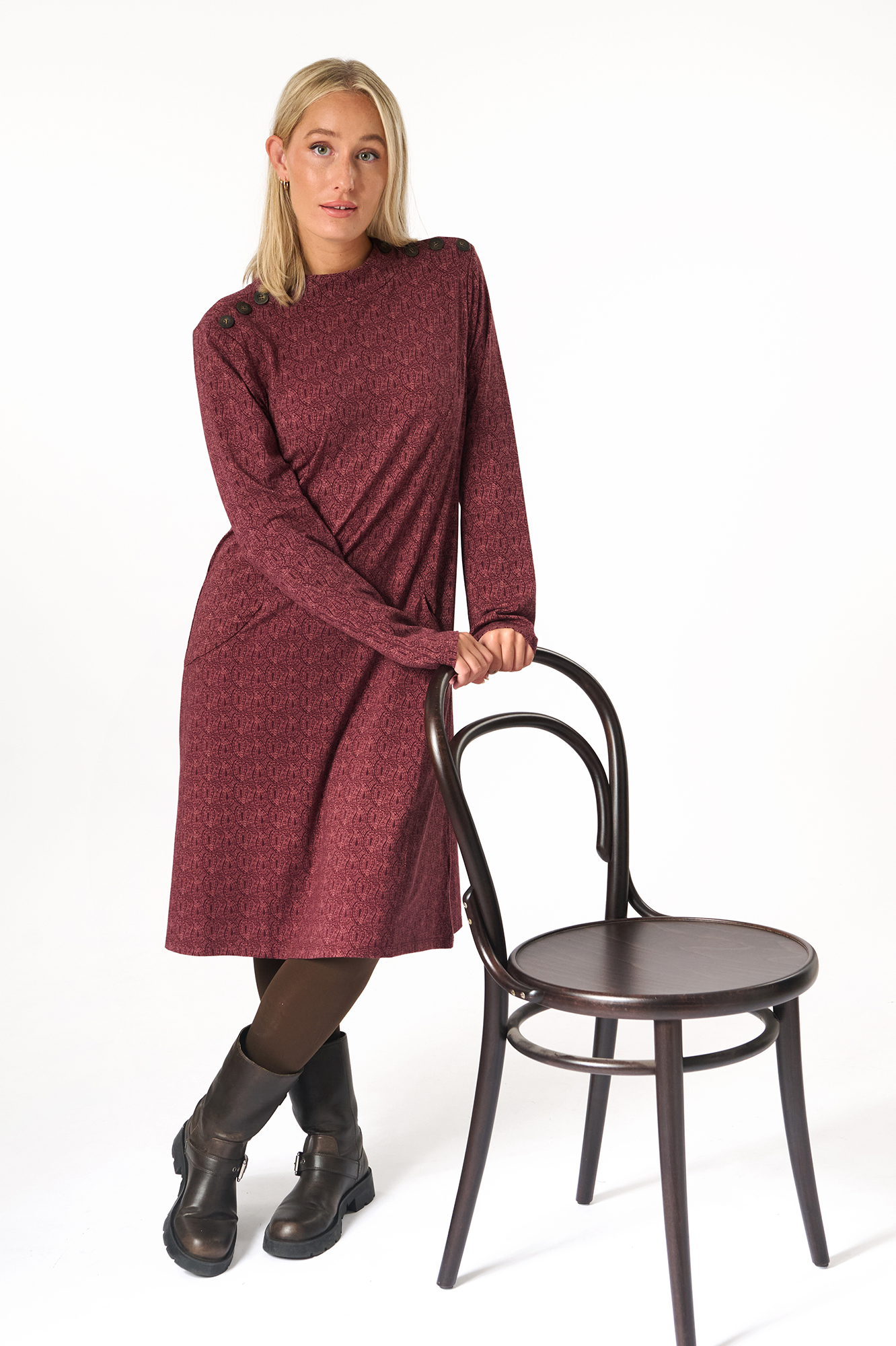 Ilse klänning  burgundy - 2
