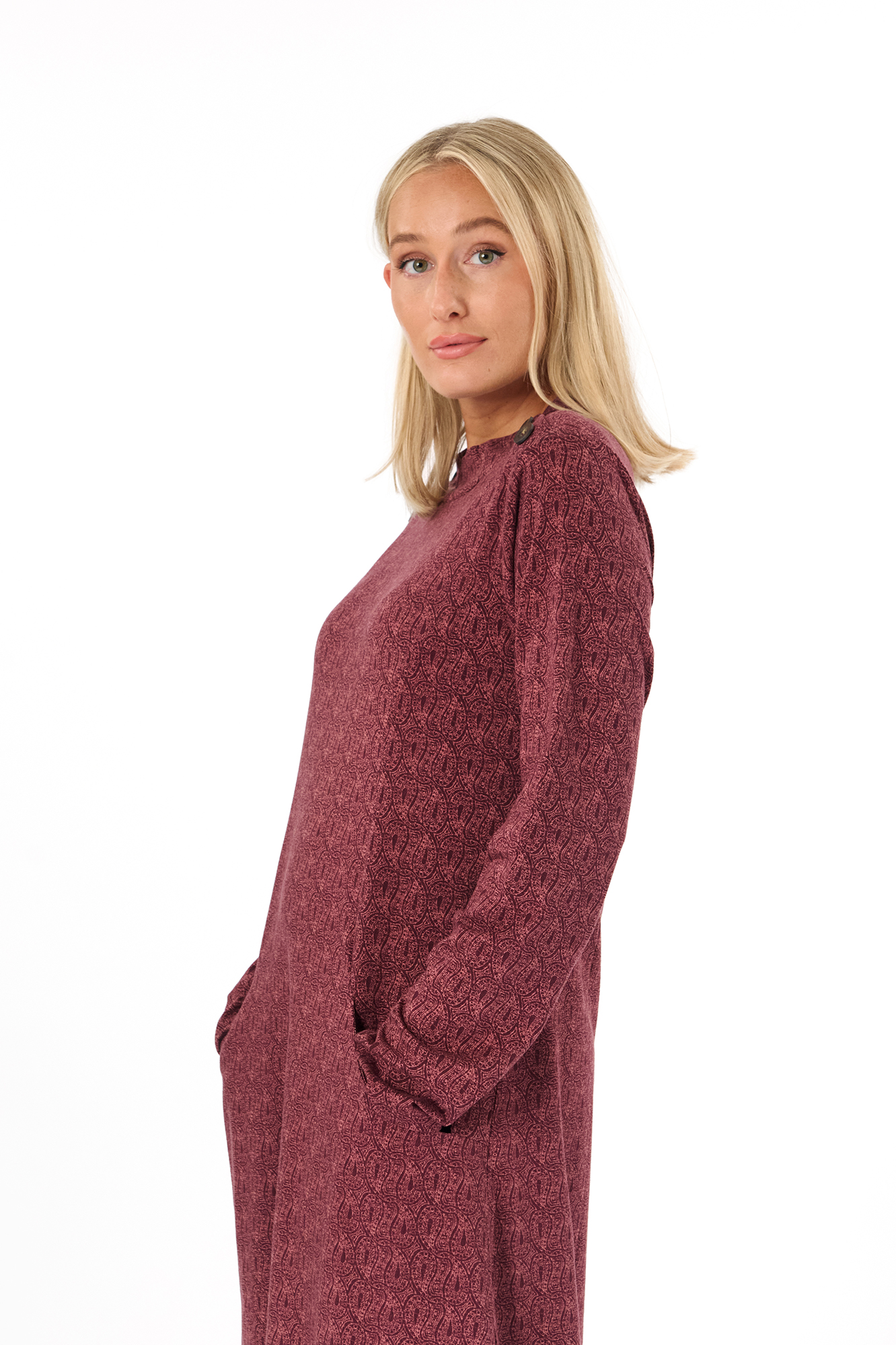 Ilse klänning  burgundy - 4