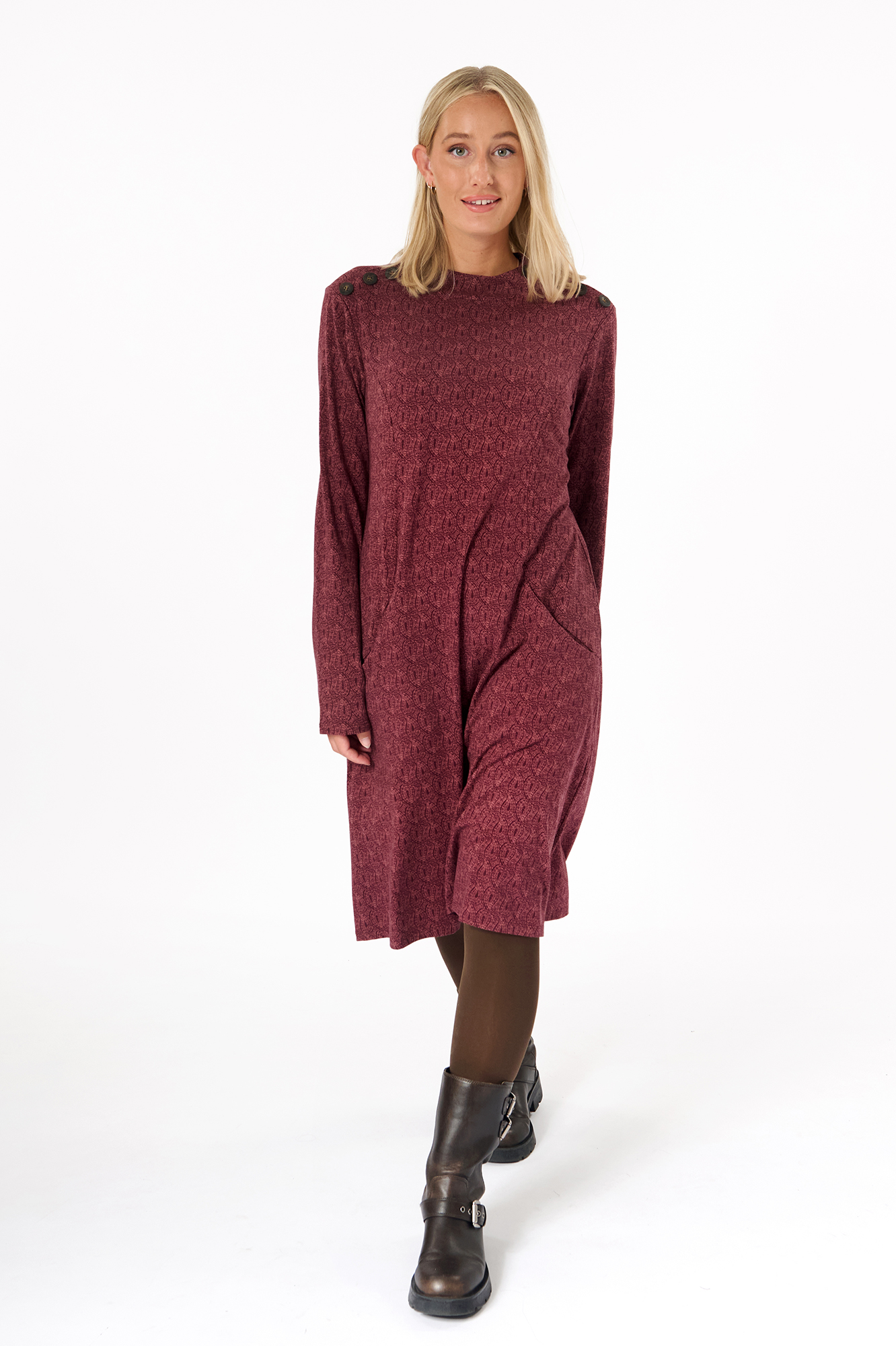 Ilse klänning  burgundy - 5