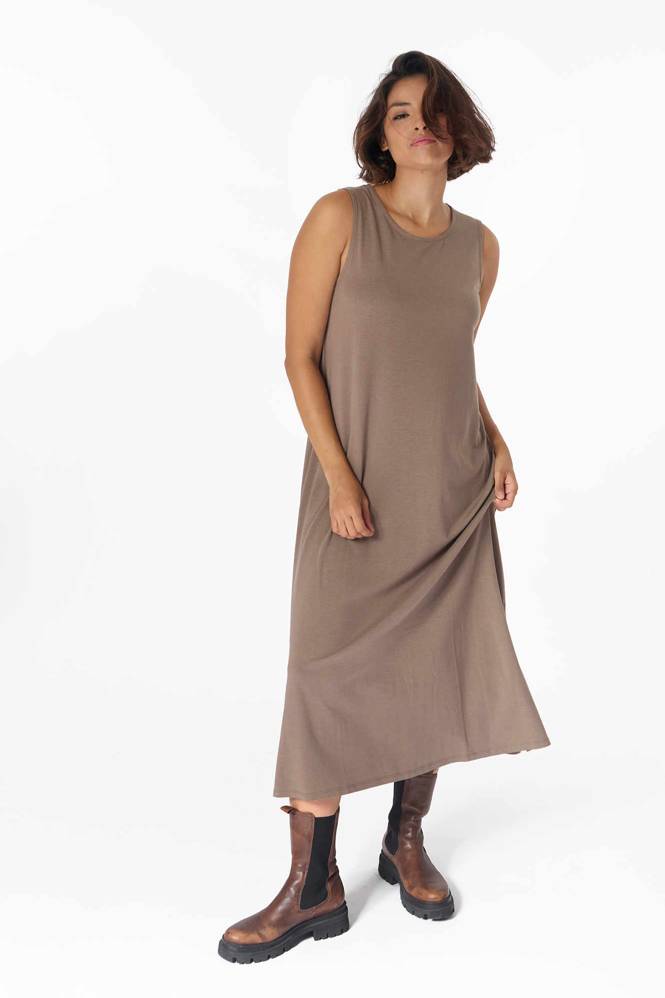 Runa klänning  taupe - 2