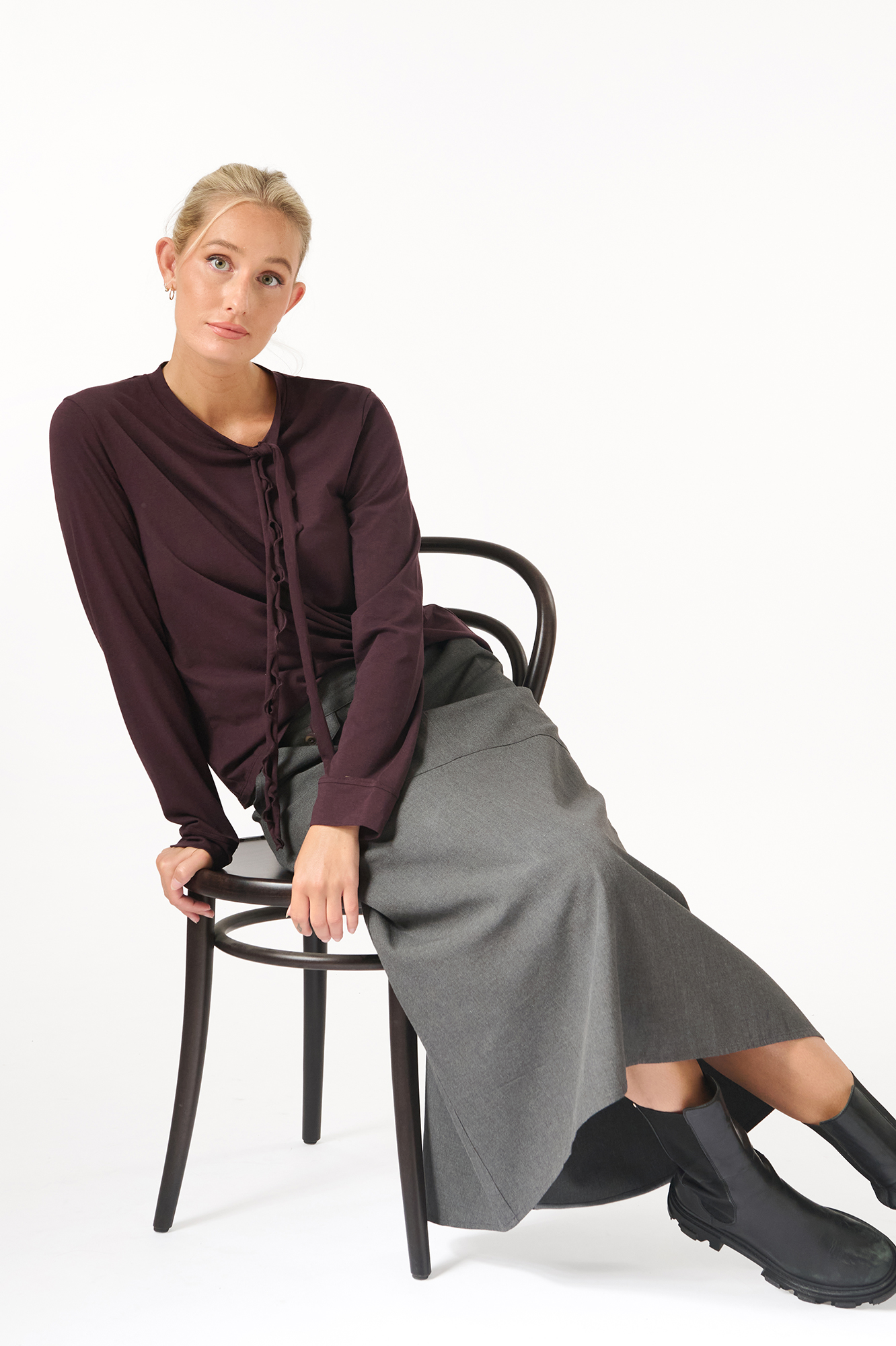 Isotta top  aubergine - 2