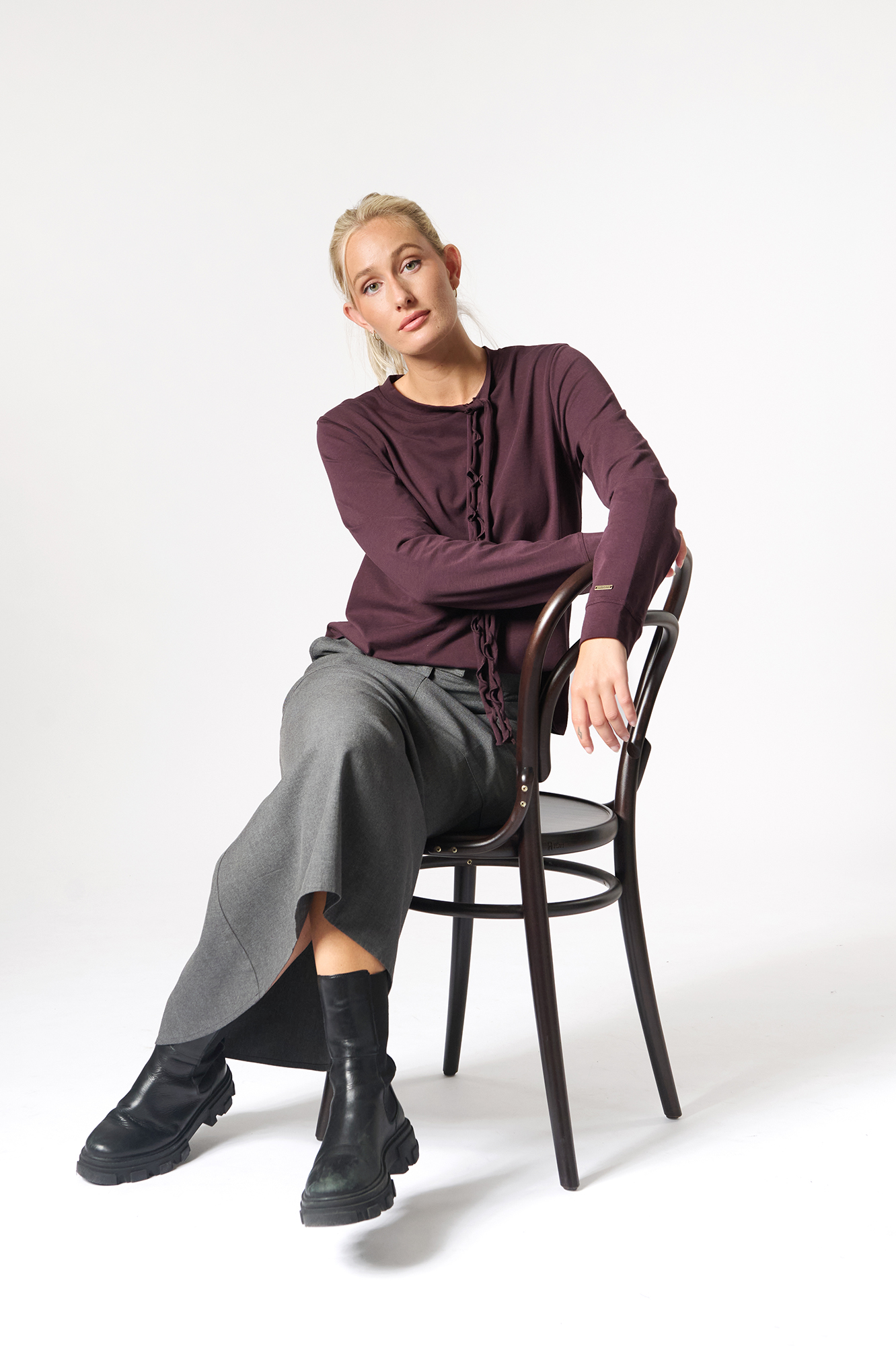 Isotta top  aubergine - 3