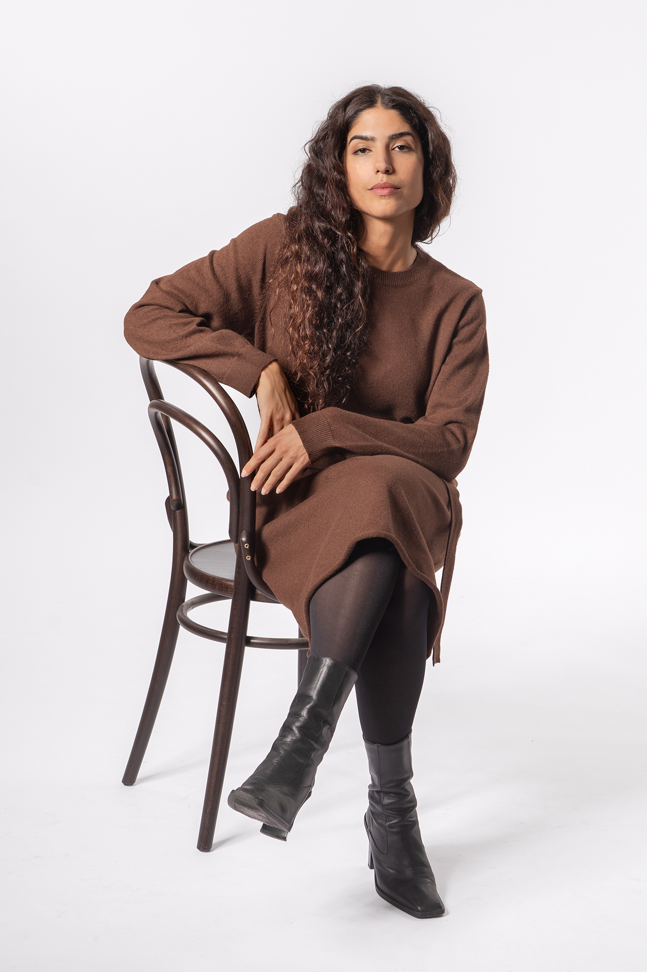 Hally dress  chestnut - 3
