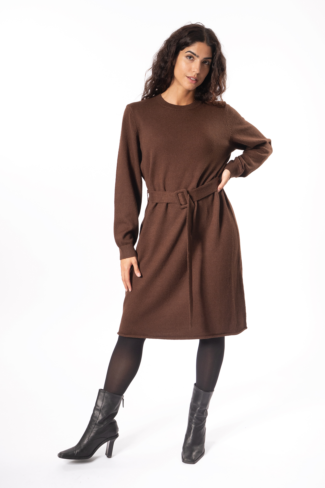 Hally dress  chestnut
