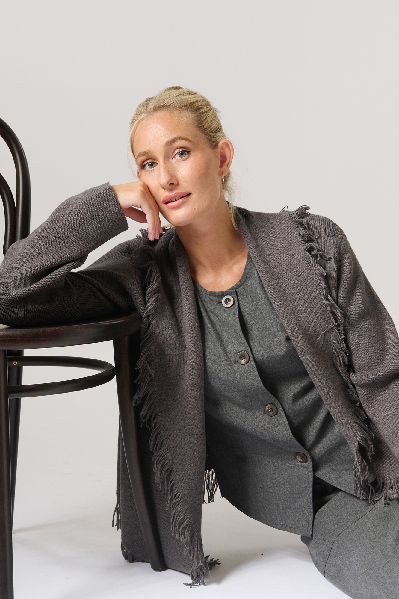 Hulda cardigan  platinum