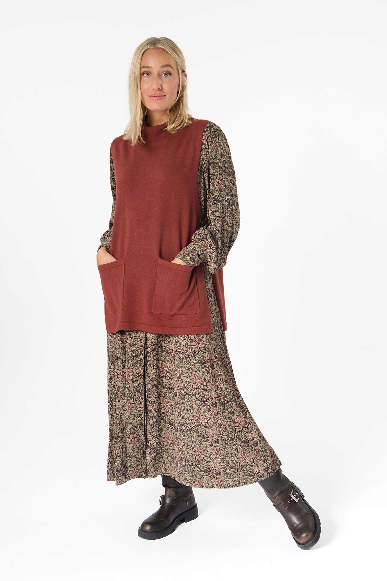 Hertha waistcoat  sienna - 3