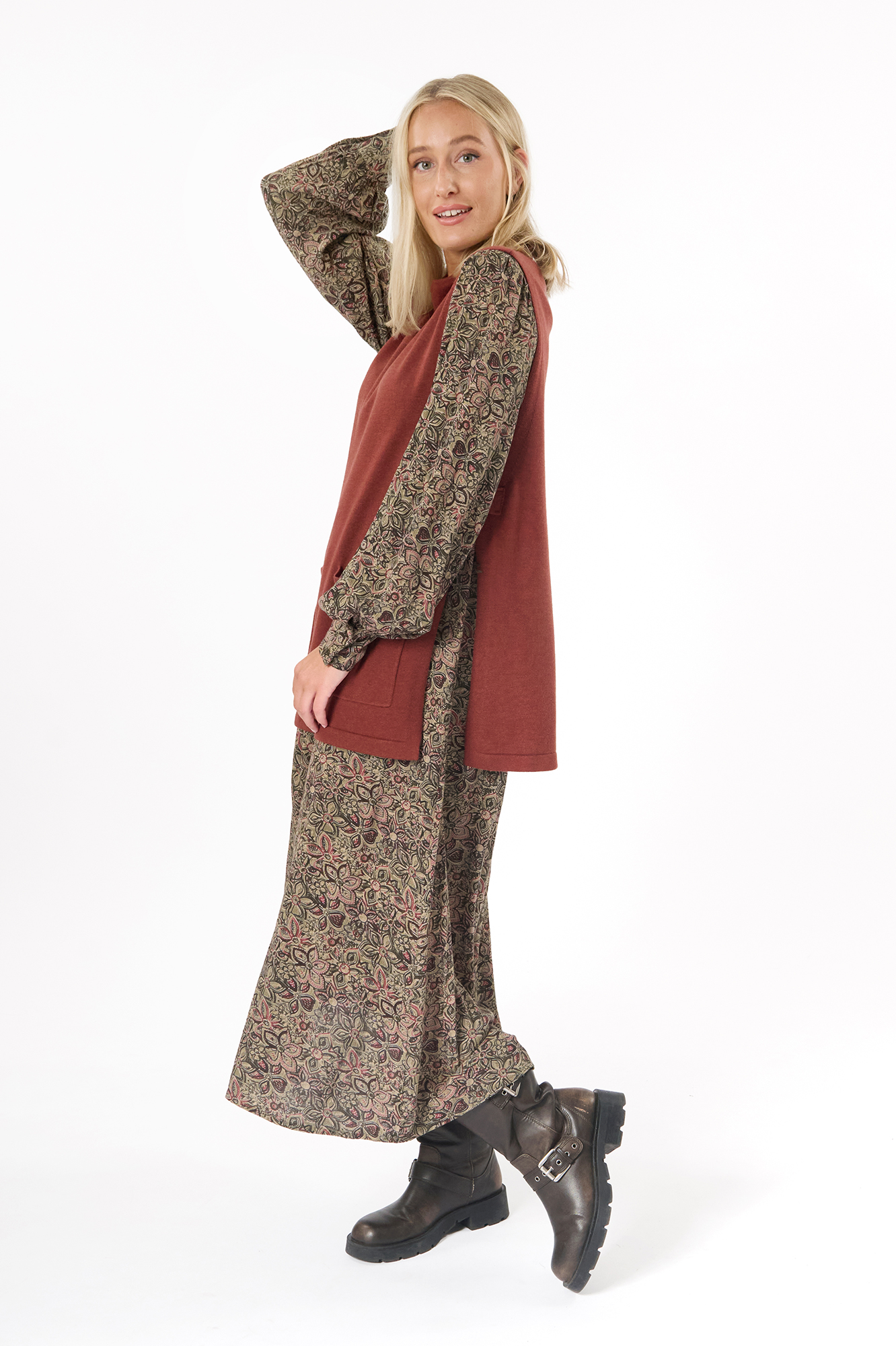 Hertha waistcoat  sienna - 2