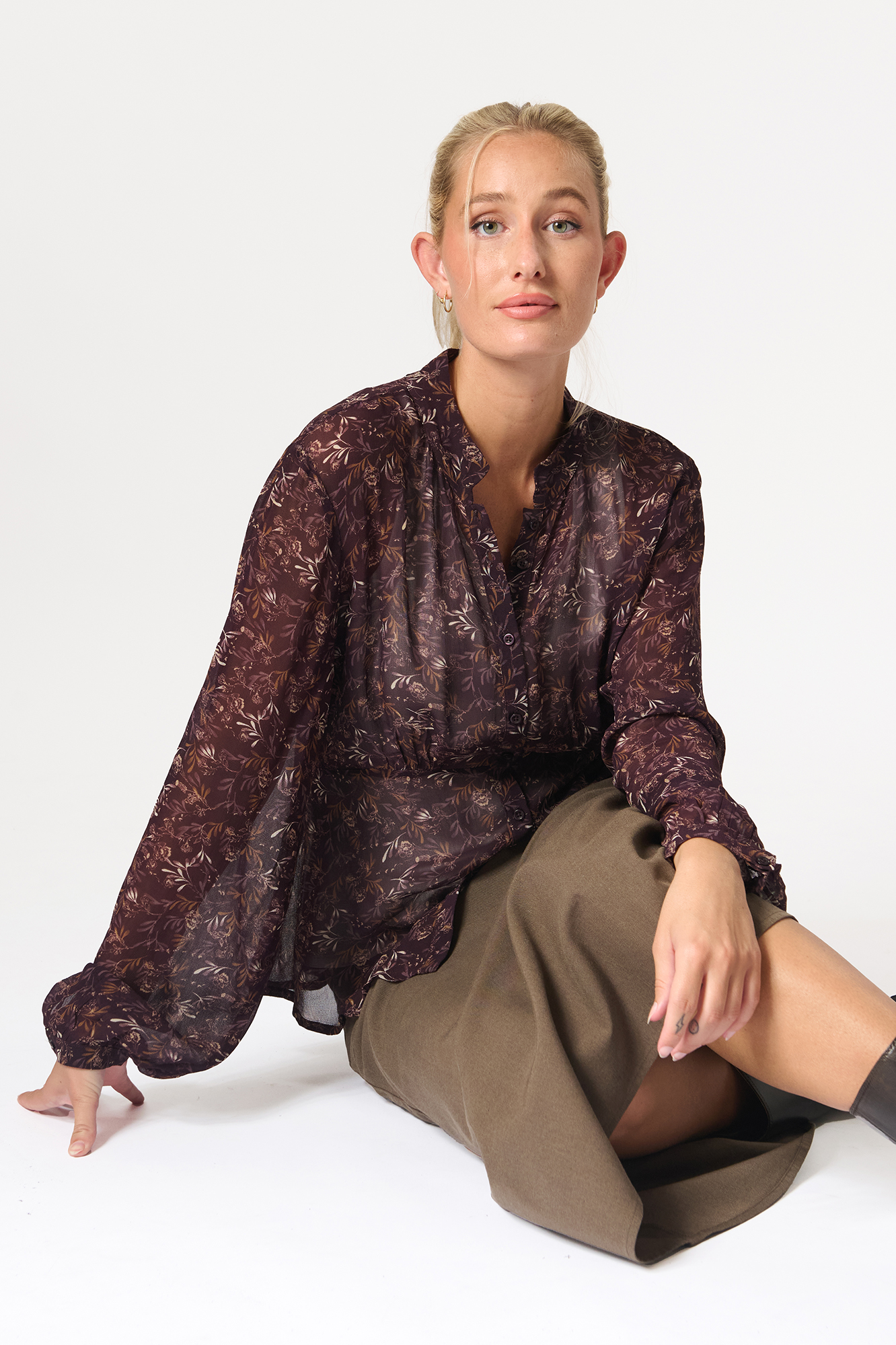 Gull blouse  aubergine