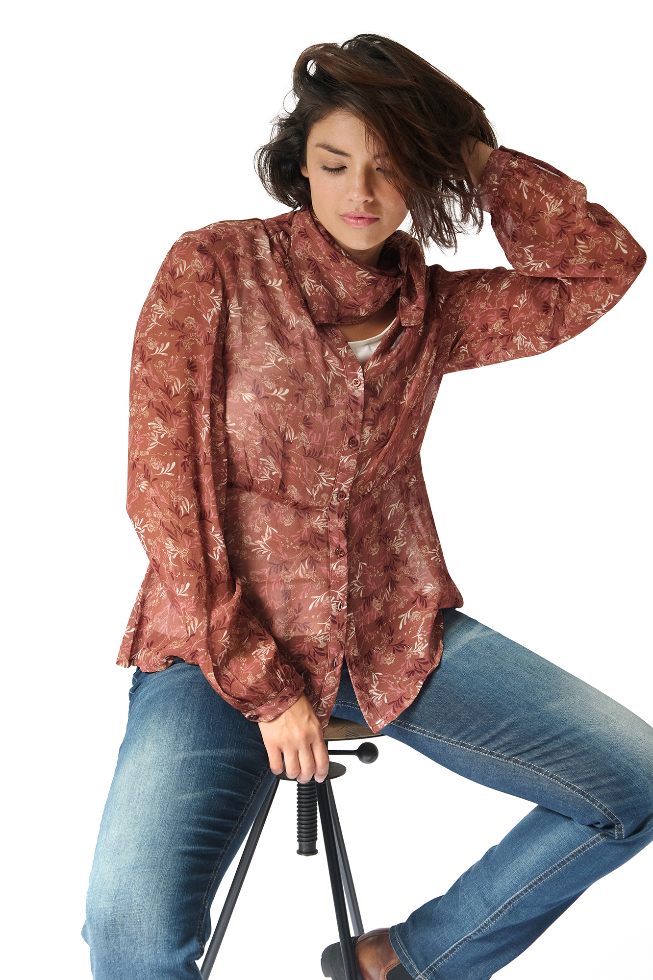 Gudrun scarf  sienna - 3