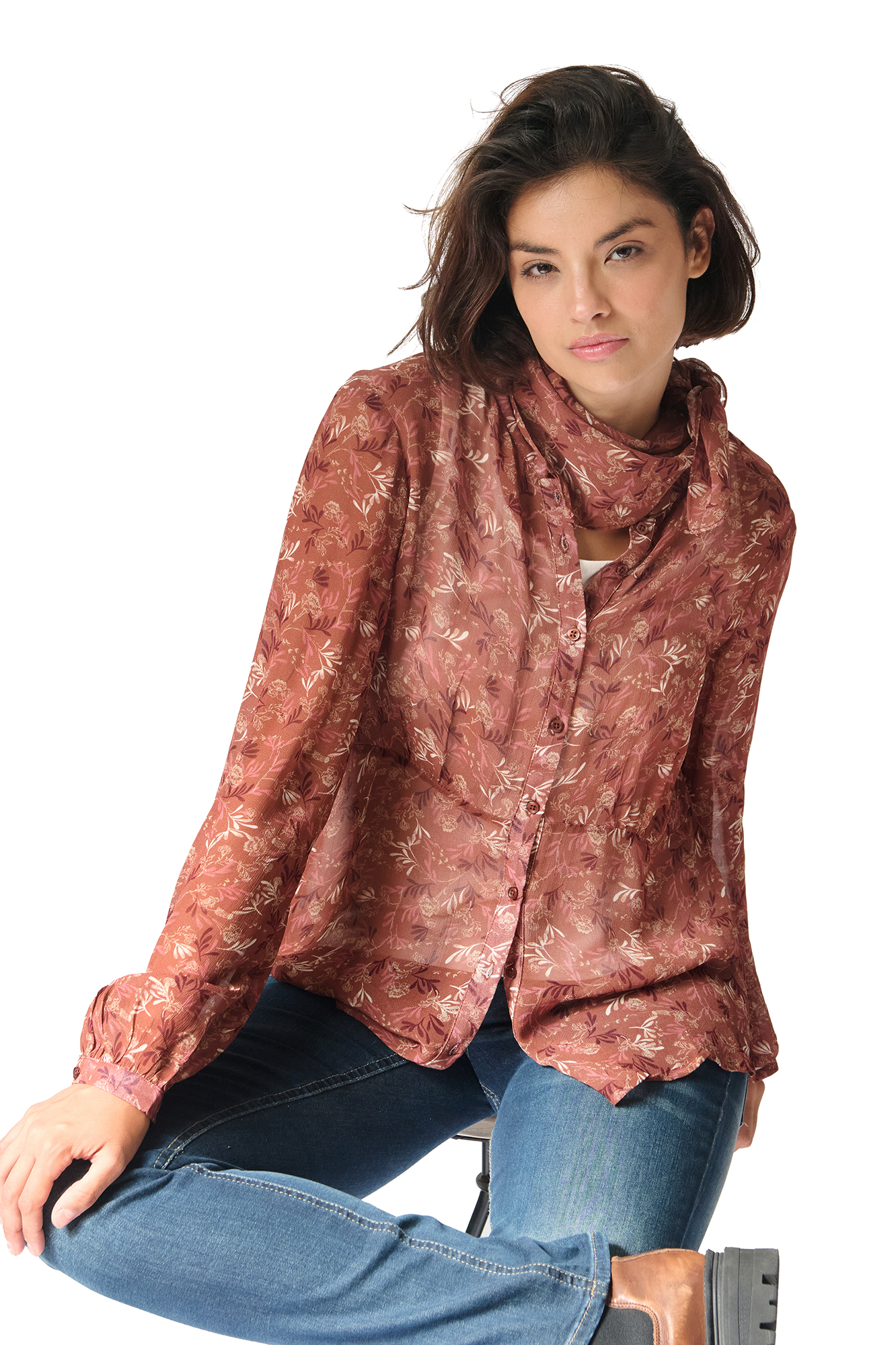 Gudrun scarf  sienna - 2