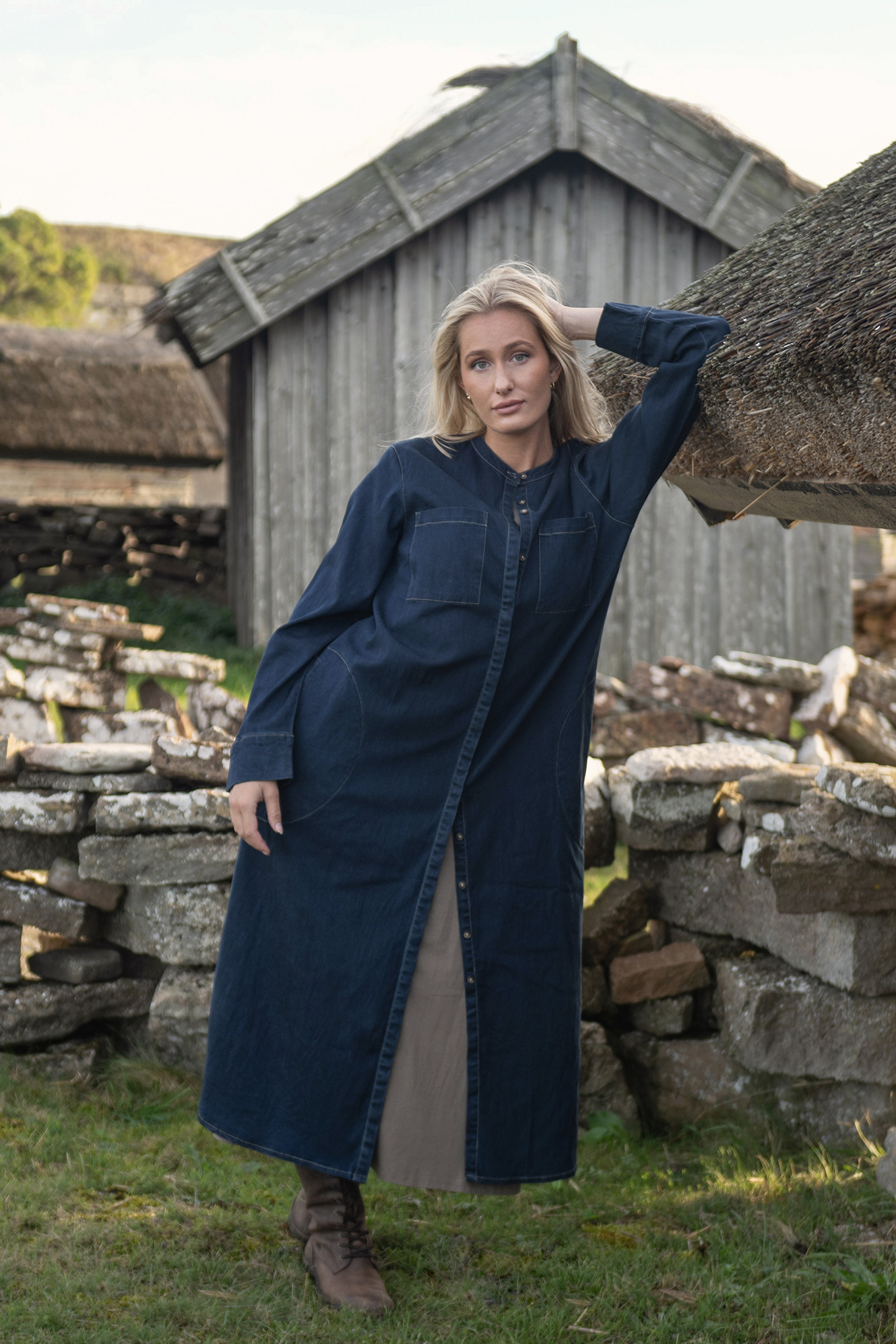 Gail klänning  dk. denim - 7