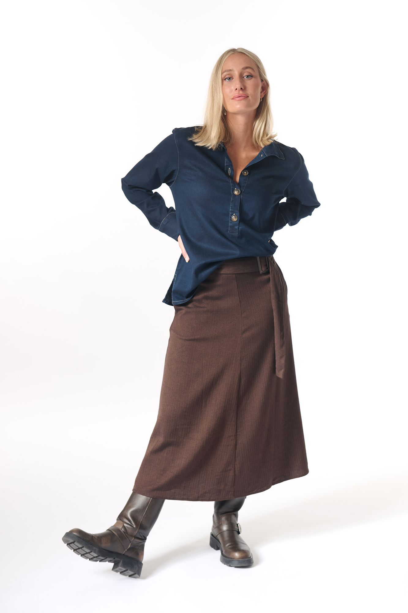 Gunnel shirt  dk. denim - 5