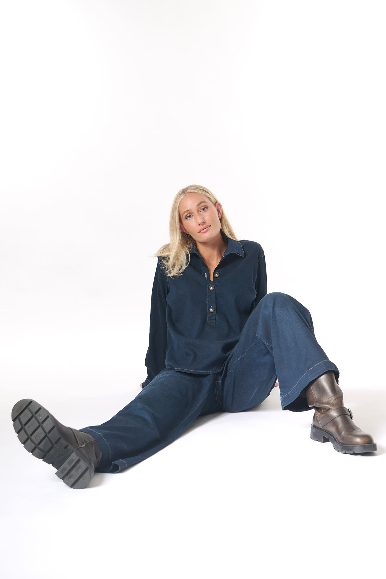 Gunnel shirt  dk. denim - 2