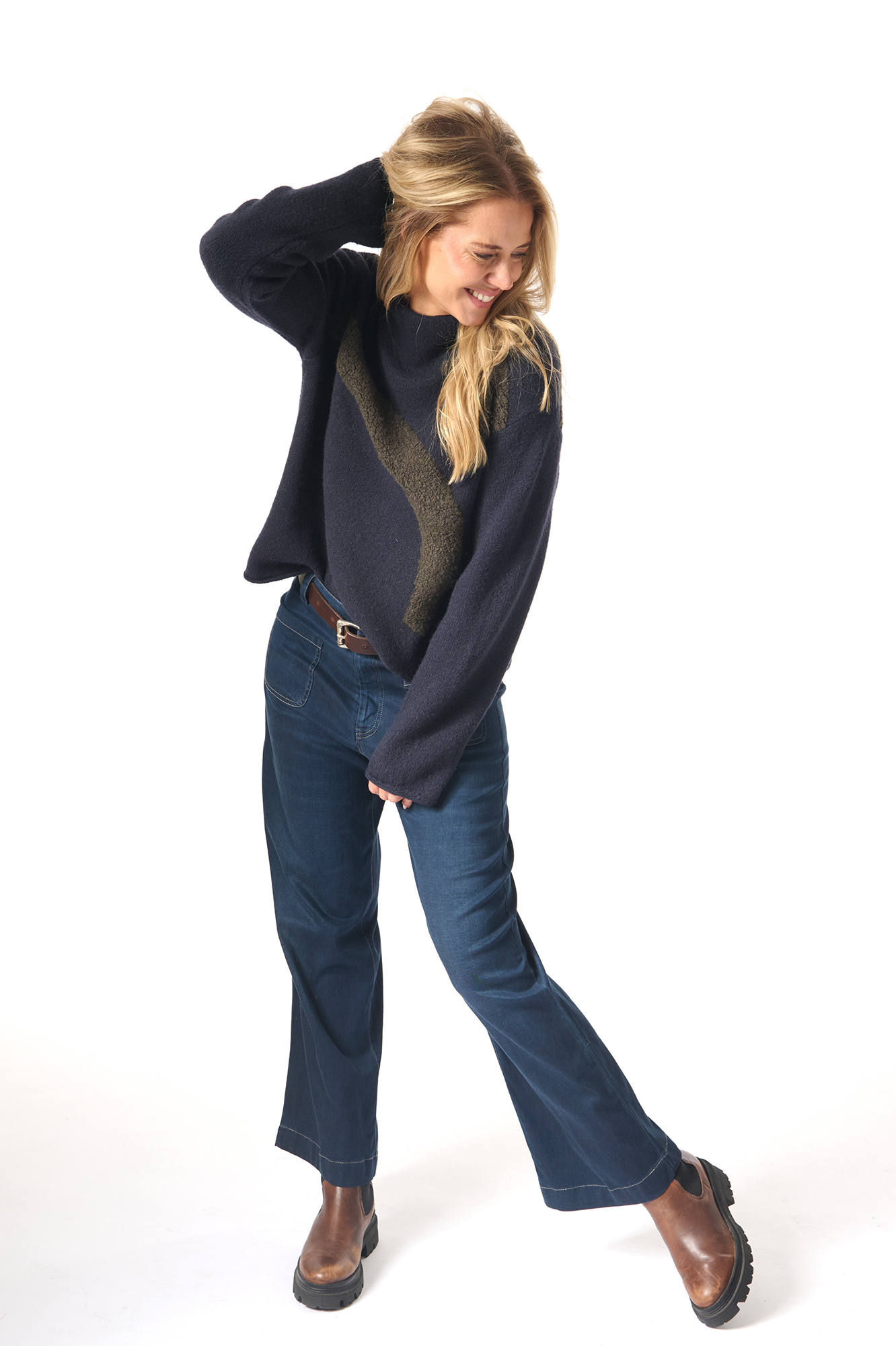 Gilda trouser  dk. denim - 38