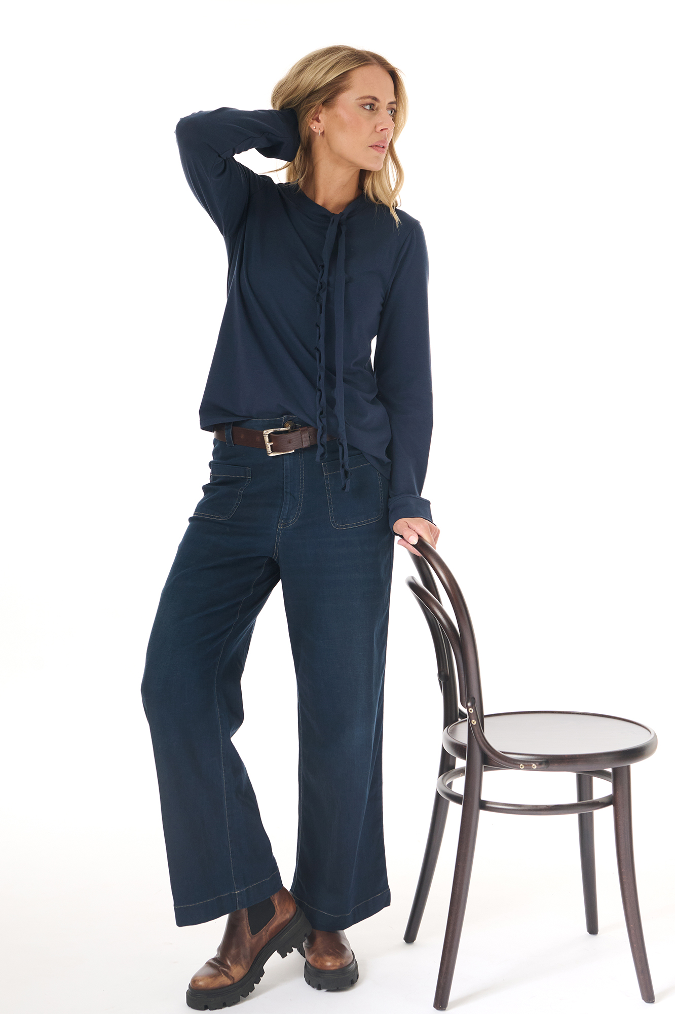 Gilda trouser  dk. denim - 36
