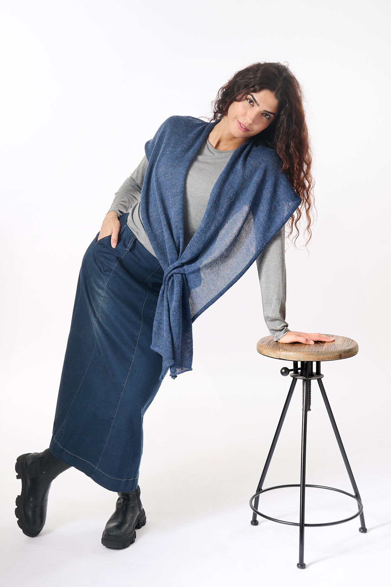 Gertie skirt  dk. denim - 3