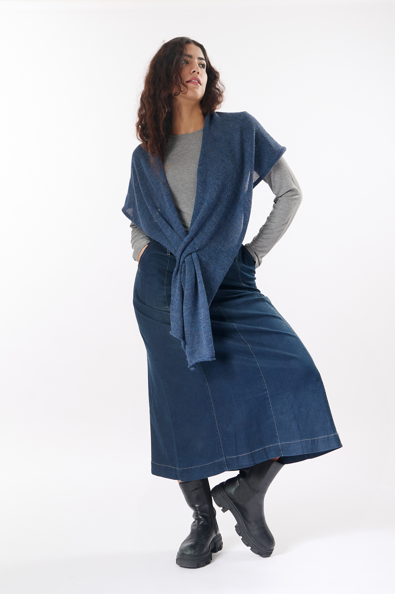 Gertie skirt  dk. denim - 4