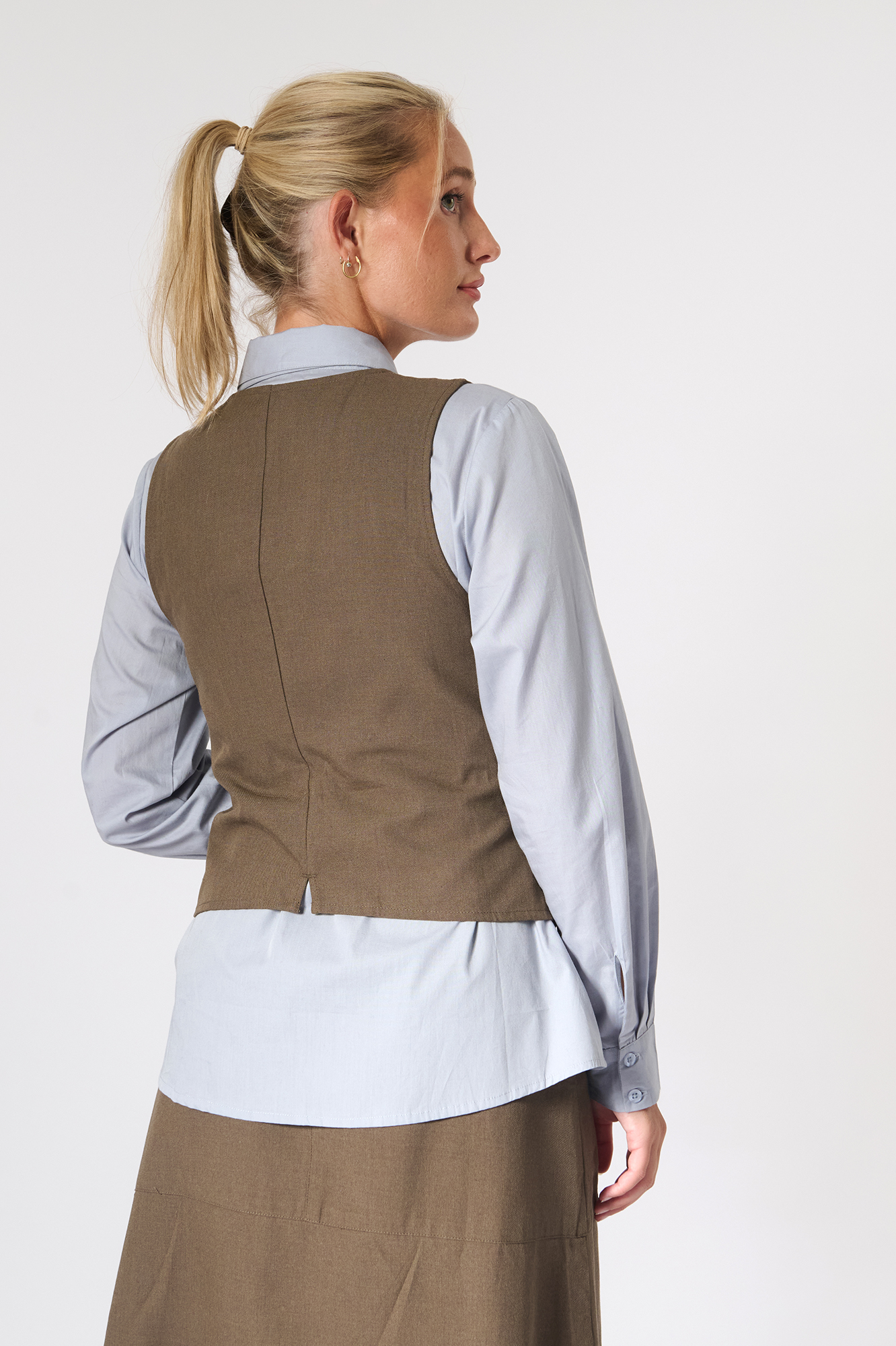 Gina waistcoat  taupe - 6
