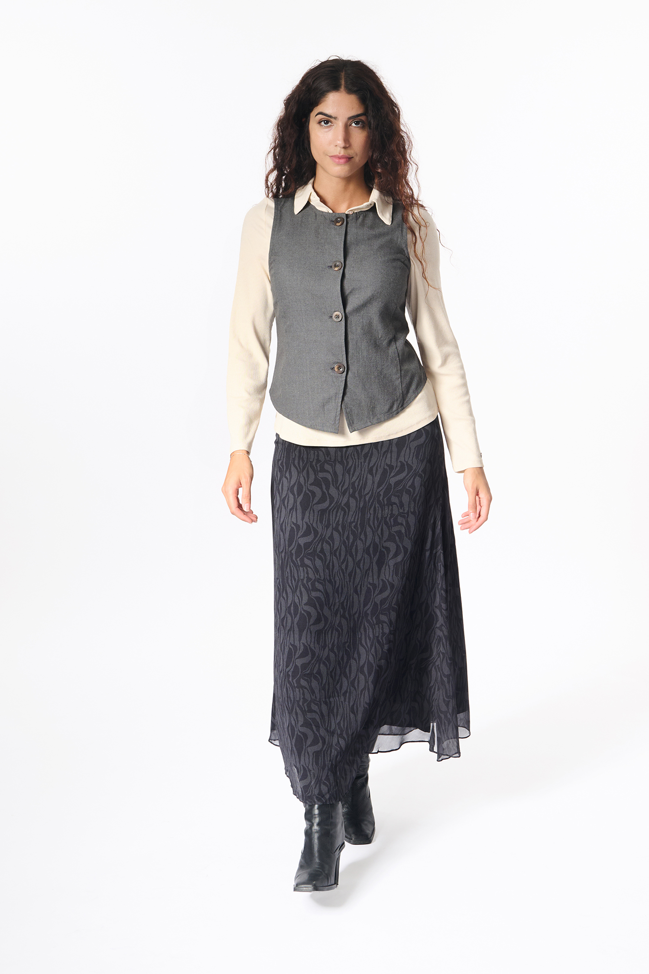 Gina waistcoat  platinum - 9