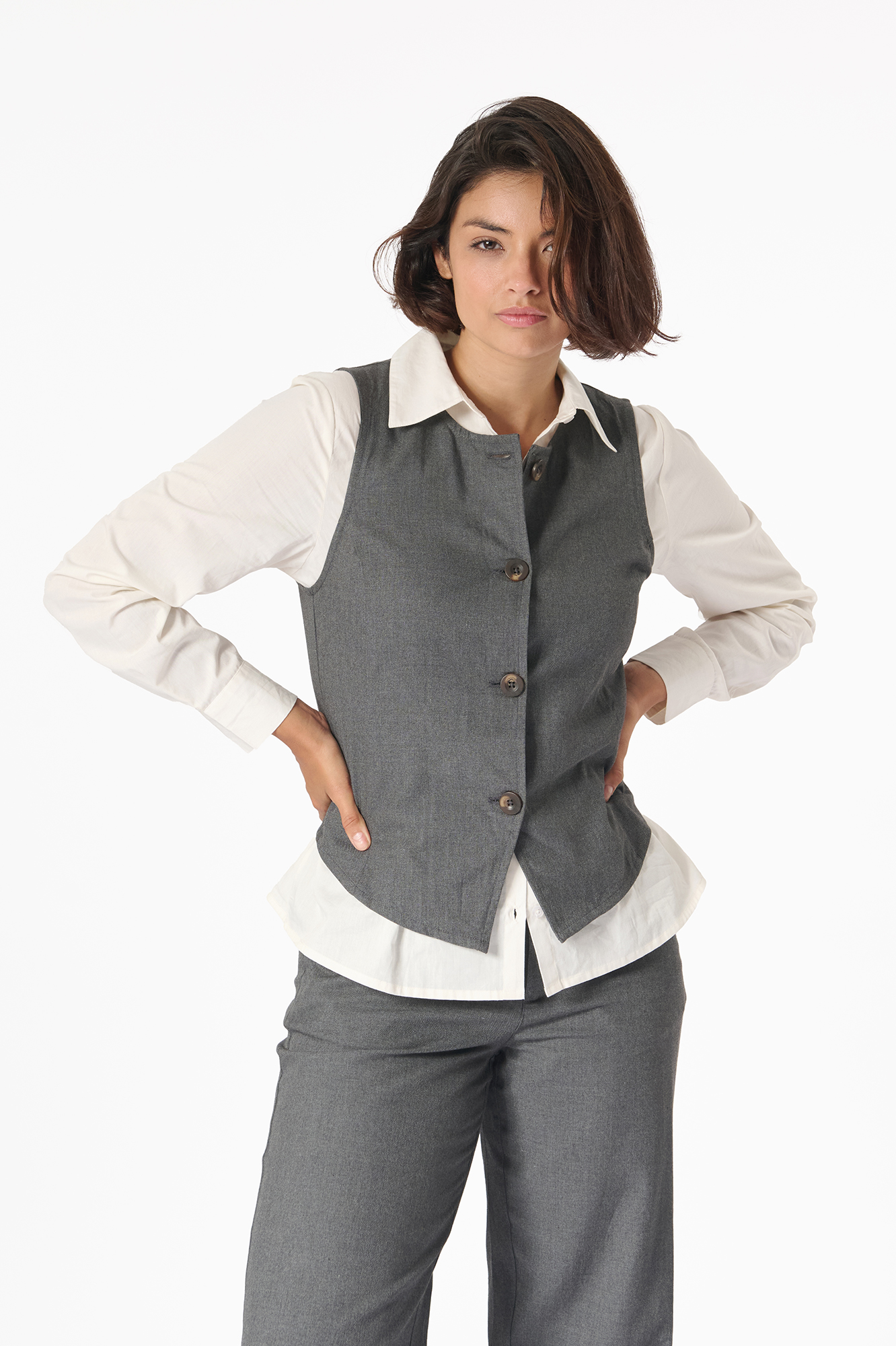 Gina waistcoat  platinum - 4