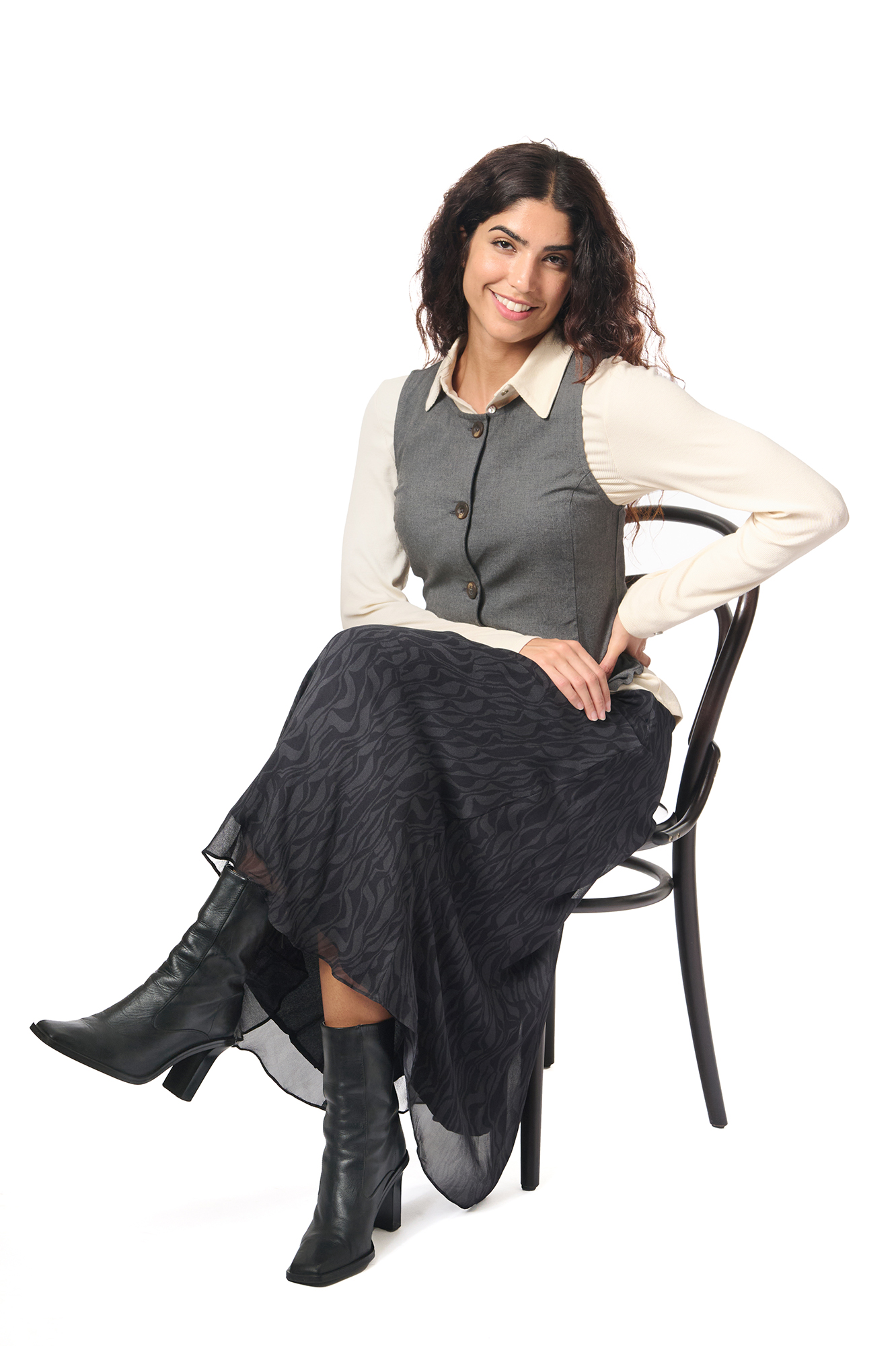 Gina waistcoat  platinum - 11