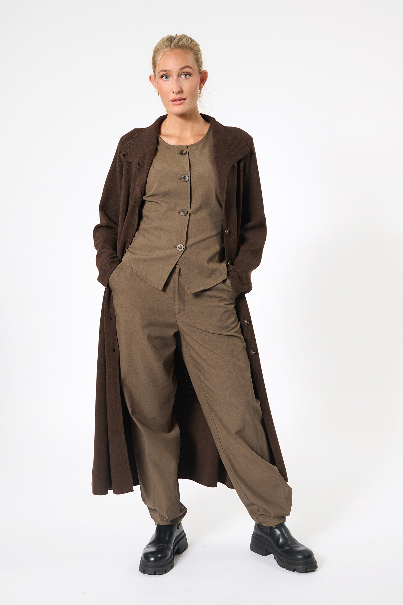 Gisela byxa  taupe - 2