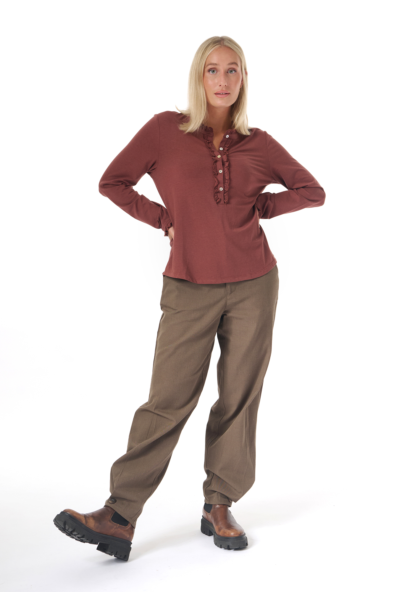 Gisela byxa  taupe - 6