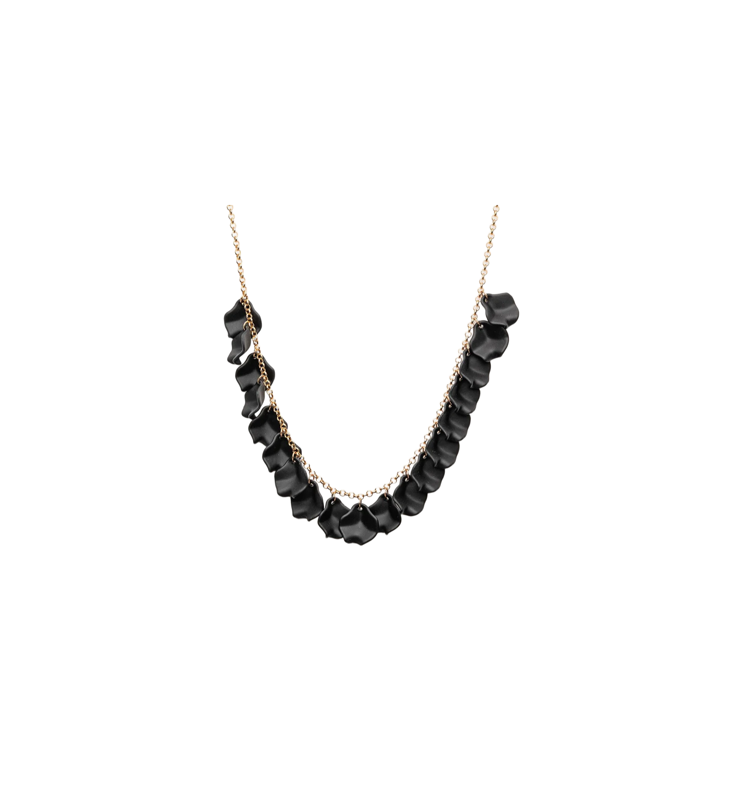 BOW19 Leaf Mini Necklace Black