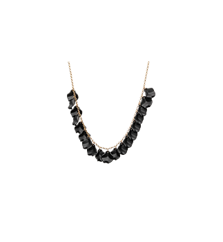 BOW19 Leaf Mini Necklace Black