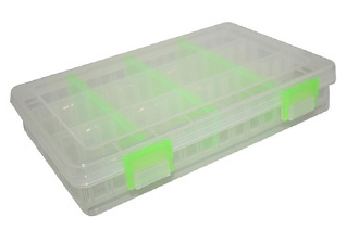 Transparent box with neon details