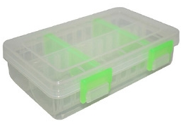 Transparent box with neon details